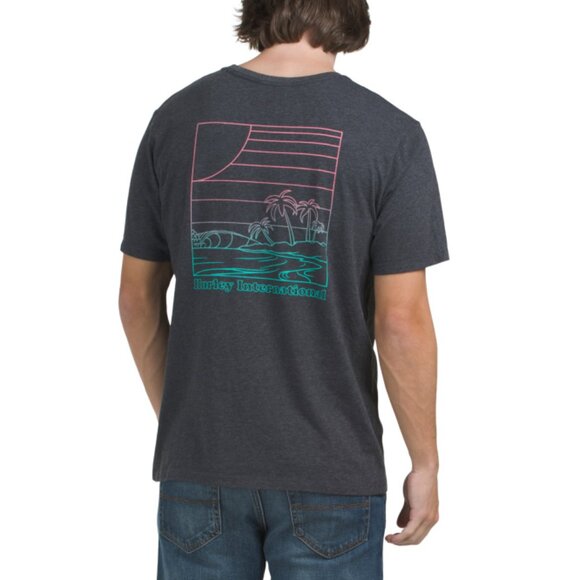 HURLEY Black Heather Evd Paradise Tee - Picture 1 of 2